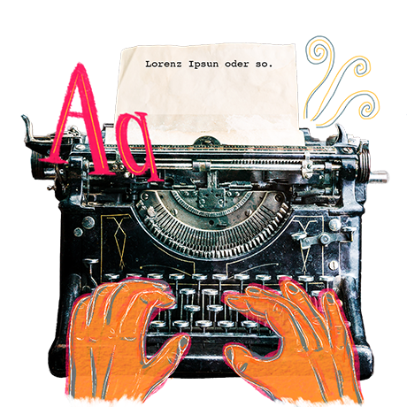 typewriter, schreibmaschine illustration, typewriter illustration, procreate, js creative space, juliane spejra